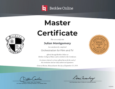 My Master Certificate